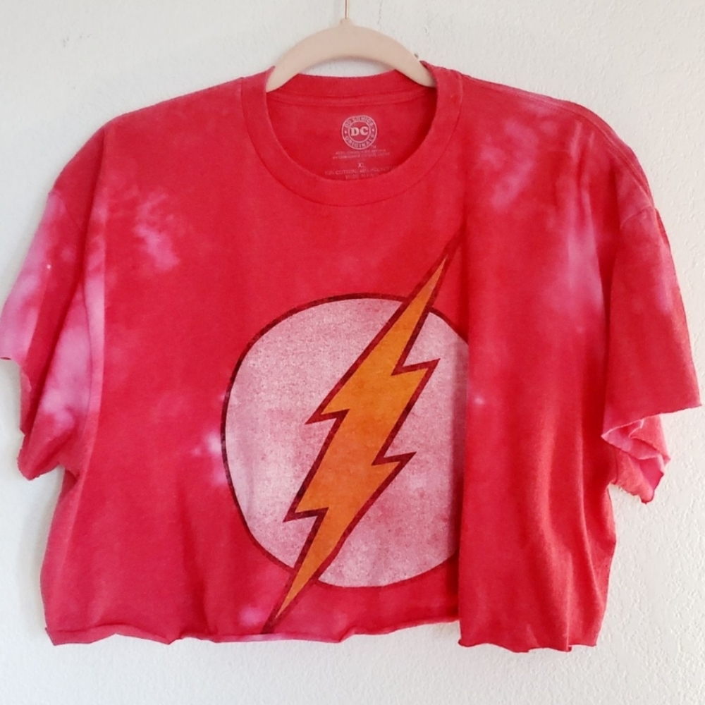 Upcycled Flash! Custom One of a Kind Distressed Bleached Cropped Slouchy